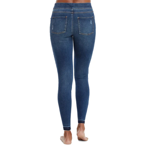 NWT SPANX Distressed Denim Leggings Medium Wash Size M - Picture 3 of 7
